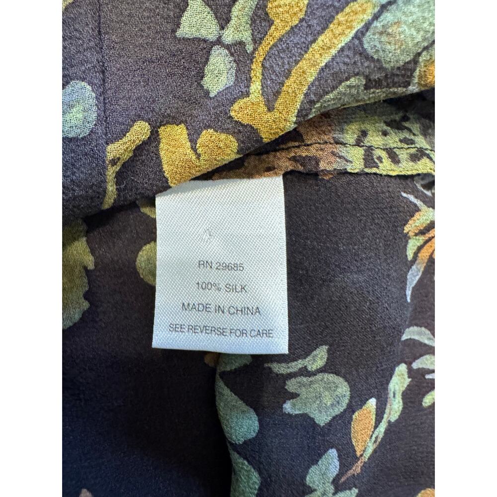 Pendleton Sheer Fall Floral Silk Button Front Blo… - image 6